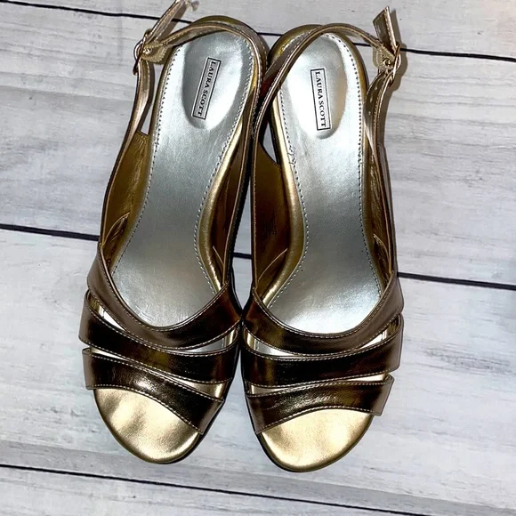 Laura Scott | Shoes | Laura Scott Gold Dress Sandals Size | Poshmark Laura Scott | Shoes | Laura Scott Gold Dress Sandals Size | Poshmark